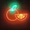 Neon LED pomarańcza / cytryna – owocowa dekoracja ścienna, stylowe oświetlenie do kuchni, baru i kawiarni.